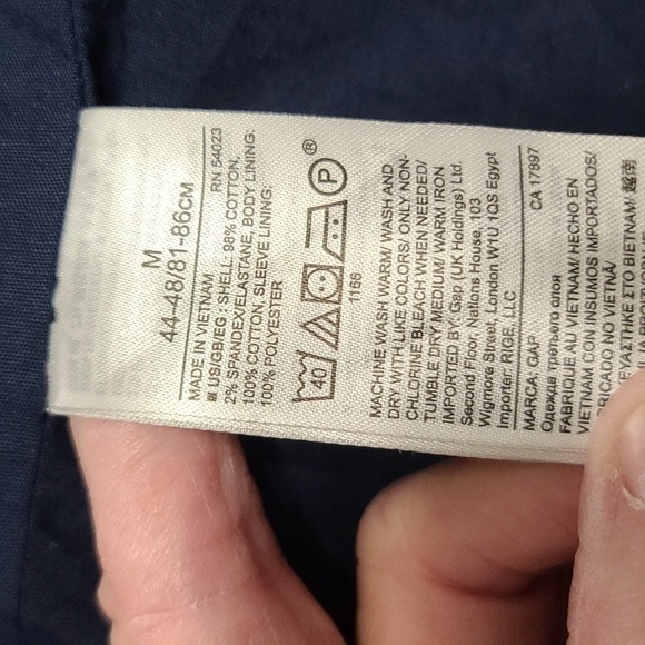 Gap Mens Blazer Sports Coat Navy Buttons Pockets Sz M EUC READ - Picture 7 of 11